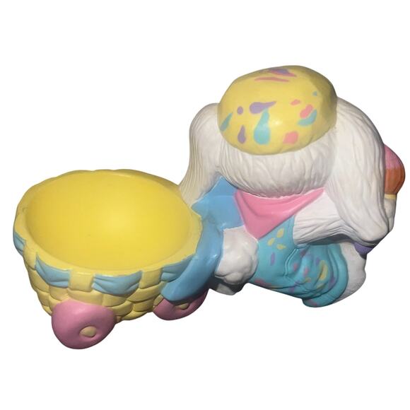 Vintage 1990 Hallmark Crayola Bunnies Collectible Easter bunny & Basket - Picture 2 of 4